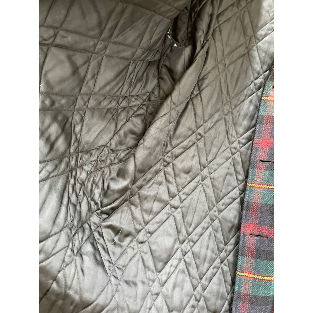 VINTAGE‎ MENS PENDLETON PLAID WOOL COAT WITH FAUX FUR COLLAR - Picture 13 of 16